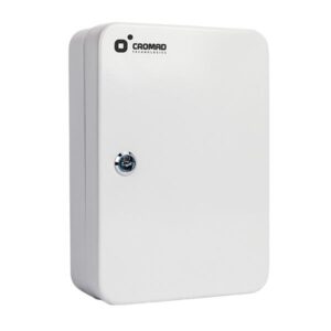 Cromad CR1228 Armario de Seguridad Para Llaves - Cerradura de Llave - 48 Ganchos Metalicos - Instalacion Mural Sencilla - Color Blanco