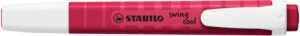 Stabilo Swing Cool Naturecolors Wildflower Marcador Fluorescente - Cuerpo Plano - Punta Biselada - Trazo entre 1 y 4mm - Tinta con Base de Agua - Antisecado - Color Rojo Borgoña