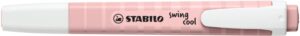 Stabilo Swing Cool Naturecolors Wildflower Marcador Fluorescente - Cuerpo Plano - Punta Biselada - Trazo entre 1 y 4mm - Tinta con Base de Agua - Antisecado - Color Colorete