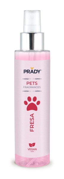 Prady Perfume Para Mascota Fresa - Frasco de 150 ml - Spray Pulverizador