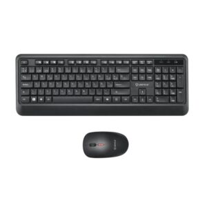 Unykach UK39 Pack de Teclado Inalambrico Compacto + Raton Inalambrico 1600dpi, 3 Botones, Uso Ambidiestro - Color Negro