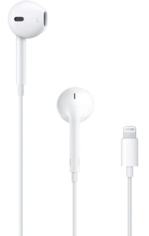 Apple EarPods Auriculares Binaurales Lightning - Microfono Integrado - Control de Volumen - Color Blanco