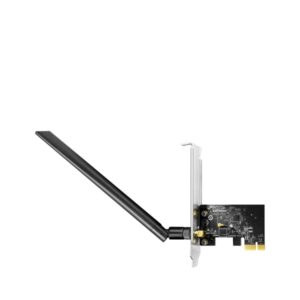 Cudy AC650 Adaptador de Red PCIe - Doble Banda - Antena Wi-Fi 5 Desmontable - Velocidad hasta 433Mbps - 72.5x45x11.6mm - Color Negro