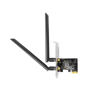 Cudy AC1300 Adaptador de Red PCIe - Doble Banda - 2x Antenas Wi-Fi 5 Desmontables - Velocidad hasta 867Mbps - 72.5x50x11.6mm - Color Negro