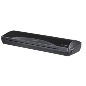 Hama Plastificadora A3 - Laminas hasta 0.6mm - Uso en Caliente y Frio - Velocidad Laminacion 250mm/min - Calentamiento en 4 Minutos - Boton de Liberacion - 44x14x6.5cm - Color Negro