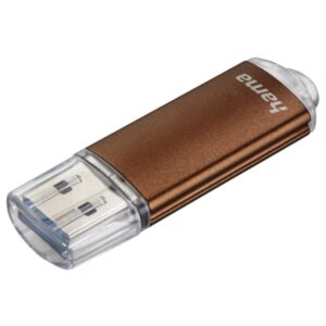 Hama Laeta Memoria Pendrive USB 3.0 con Tapa - 16GB de Capacidad - 70Mb/s de Transferencia - Cuerpo Metalico - 60x18x9mm - Color Marron