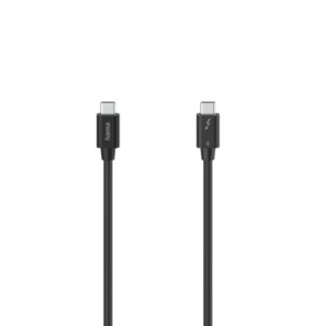 Hama Essential Cable USB-C Macho - Longitud 0.80m - Velocidad hasta 40Gbps - Blindaje Doble - Color Negro