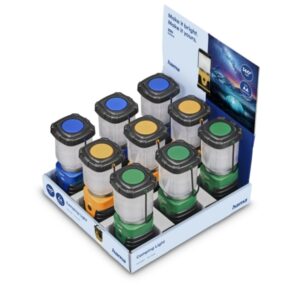 Hama L250 Expositor con 12 Linternas LED - Bateria - 250 Lumenes - Gancho Plegable - Autonomia hasta 15H - 6.1x14.3x6.1cm - Colores Surtidos