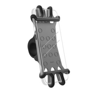 Hama Flexible Soporte de Bicicleta para Smartphone - Silicona Flexible - Peso Max 200kg - Ancho Dispositivo de 6 a 8cm - Universal - Manillares hasta 3.5cm - Color Negro