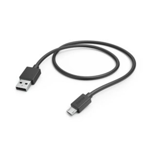 Hama Cable USB - USB-A Macho - Micro-USB Macho - Longitud 1m - Velocidad hasta 480Mbps - Niquelado - Color Negro