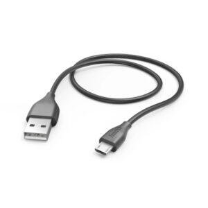 Hama Cable USB - USB-A Macho - Micro-USB Macho - Longitud 1m - Velocidad hasta 480Mbps - Niquelado - Color Negro