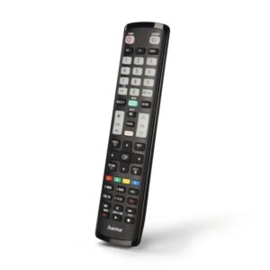 Hama Mando a Distancia para TV Samsung - Alcance 10m - 52 Botones - Acceso Directo a Plataformas de Streaming - 21.1x5.1x2.6cm - Color Negro
