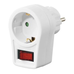 Hama Apatador de Enchufe con Interruptor - Potencia Maxima 3680W - Color Blanco