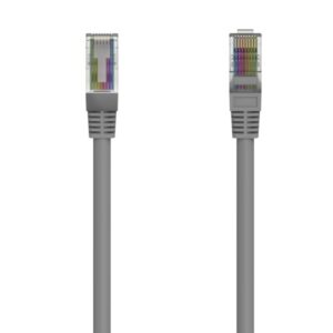 Hama Essential Cable de Red UTP RJ45 Cat-5e - Longitud 3m - Velocidad hasta 1Gbps - Color Gris