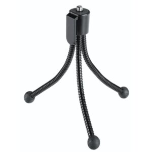 Hama Flexi Tripode Mini para Camara con Rosca 1/4" - Plegable - Altura Ajustable hasta 10cm - Peso Max 200g - Plastico - Color Negro