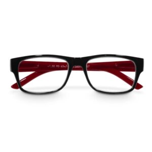 Hama Gafas de Lectura de +2.5 Dioptrias - Montura de Plastico Reciclado - Unisex - Color Negro y Rojo
