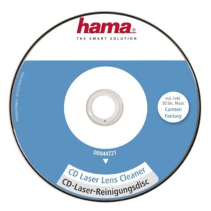 Hama CD Limpiador de Equipo DVD - Micro Cepillos - 8 Idiomas - Limpieza en Seco - Color Blanco y Azul