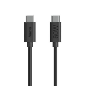 Hama Cable USB-C Macho - Longitud 1.2m - Velocidad hasta 480Mbps - Color Negro