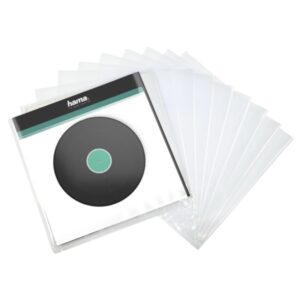Hama Pack de 10 Fundas para Discos de Vinilo - Polipropileno - 32.7x32.5x0.07cm - Color Transparente