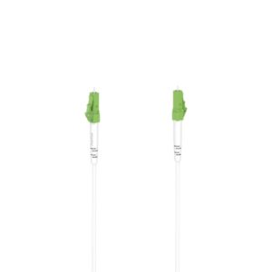 Hama Essential Cable de Fibra Optica Monomodo - Longitud 3m - Transmision hasta 10Gbit/s - Conector LC/APC - Color Blanco