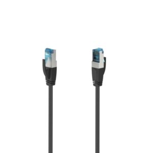 Hama Essential Cable de Red FTP RJ45 Cat-6a - Longitud 15m- Velocidad hasta 10Gbps - Blindaje Doble - Color Negro