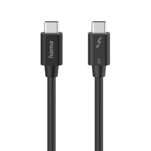 Hama Essential Cable USB-C Macho - Longitud 1m - Velocidad hasta 80Gbps - Blindaje Doble - Color Negro