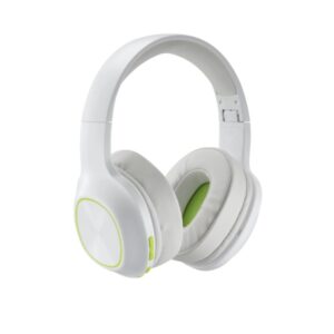 Hama Spirit Calypso II Auriculares con Microfono Omnidireccional - Bluetooth - Diadema Ajustable - Rango 10m - Plegable - Asistente de Voz - Carga por USB-C - Color Blanco y Verde