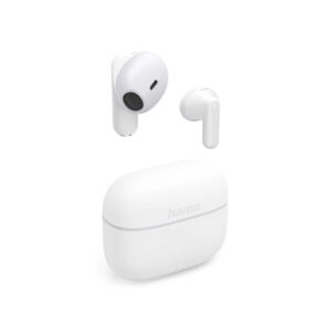 Hama Freedom Light II Auriculares con Microfono Omnidireccional - Bluetooth - Autonomia hasta 20h - Rango 10m - Asistente de Voz - Carga por USB-C - Color Blanco
