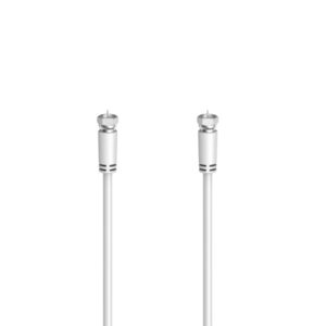 Hama Cable Coaxial de Antena Tipo F - Longitud 1.5m - Color Blanco