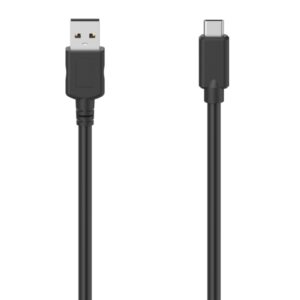 Hama Cable USB - Longitud 0.75m - USB-A Macho - USB-C Macho - Velocidad hasta 480Mbps - Color Negro