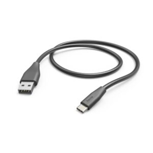 Hama Cable USB - Longitud 1.5m - USB-A Macho - USB-C Macho - Velocidad hasta 480Mbps - Niquelado - Color Negro