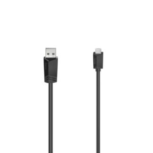 Hama Essential Cable USB - Longitud 1.5m - USB-A Macho - Micro-USB Macho - Velocidad hasta 480Mbps - Blindaje Doble - Color Negro