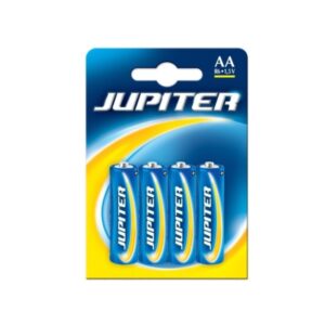 Jupiter Pack de 4 Pilas Salinas R06 AA - Pilas Salinas para Aparatos de Bajo Consumo