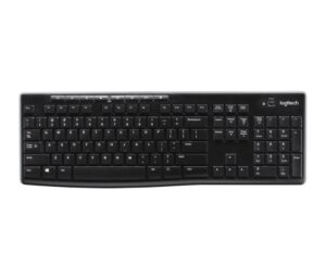 Logitech K270 Teclado Inalambrico USB Frances - Resistente a Salpicaduras - Teclas de Acceso Rapido