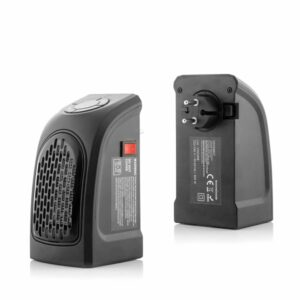Innovagoods Heatpod Mini Calefactor Portatil - Potencia 400W - 2 Velocidades - Pantalla LED - Temperatura Regulable - Temporizador - Bajo Consumo - 8.5x16x12.5cm - Color Negro