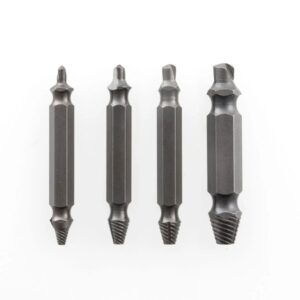 Innovagoods Brocas para Extraer Tornillos - Acero Templado Endurecido - 4 Piezas - Universal - Color Gris