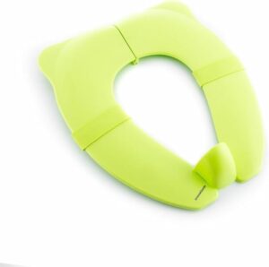 Innovagoods Foltry Reductor de Inodoro Plegable - Antisalpicaduras - Antideslizante - Facil Limpieza - 29x6x34cm - Color Verde