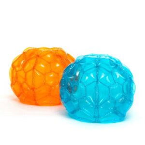 Innovagoods Bumpoy Pack de 2 Burbujas Hinchables de 62cm para Chocar - Resistente al Agua - Incluye Parche de Reparacion - PVC - Color Azul y Naranja