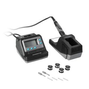Cecotec CecoRaptor SolderStation 600 Advance Estacion de Soldar - 60W - Pantalla LCD - Temperatura 200-400ºc - Soporte - Accesorios Incluidos - Calentamiento Rapido - Color Negro y Gris