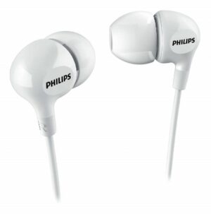 Philips Auriculares Intraurales con Cable - Jack 3.5mm - Microfono Integrado - Aislamiento Pasivo del Ruido - Boton Multifuncion - Color Blanco