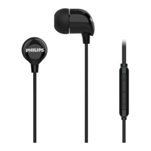 Philips Auriculares Intraurales con Cable - Incluye Accesorios - Microfono Integrado - USB-C - Aislamiento Pasivo del Ruido - Boton Multifuncion - Color Negro