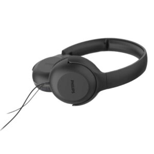 Philips Auriculares Supraaurales con Cable - Jack 3.5mm - Controles Integrado en el Cable - Microfono Integrado - Altavoz de 32mm - Color Negro