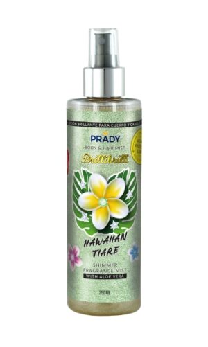 Prady Brilli Brilli Body & Hair Mist Hawaiian Tiare - Frasco de 250 ml - Spray Pulverizador