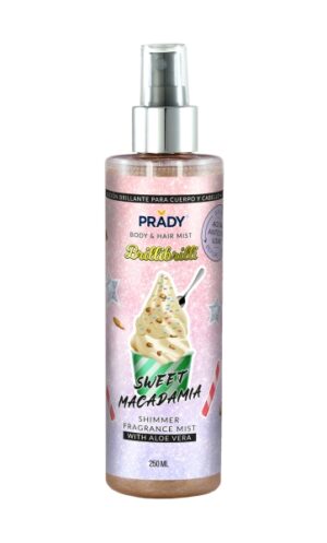 Prady Brilli Brilli Body & Hair Mist Sweet Macadamia - Frasco de 250 ml - Spray Pulverizador