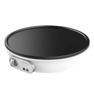 Cecotec Fun Crepelicious Crepera Electrica 1000W - Revestimiento Antiadherente - Potencia Regulable - Diametro de 30,5cm - Rodillo Esparcidor y Espatula Incluidos