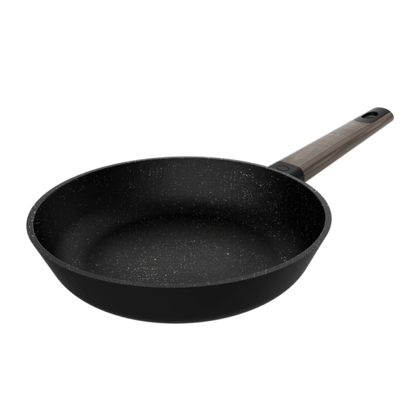 Cecotec Polka Excellence Force Sarten Aluminio Fundido de 24cm - Teflon Antiadherente - Compatible con Induccion - Libre de PFOA - Fondo Indeformable 5mm - Apto para Lavavajillas - Color Negro