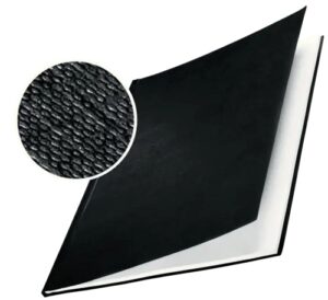Leitz Pack de 10 Tapas Rigidas Impressbind 21mm - Capacidad de 176-210 Hojas A4 - Encuadernacion de Alta Calidad - Exterior Superficie de Lino Lacada - Papel Blanco sin Acido - Color Negro