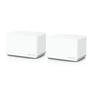 Mercusys H70X Sistema Wi-Fi 6 Mesh AX1800 Doble Banda - 2 Unidades Halo - Cobertura hasta 550 m² - Color Blanco