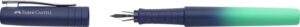 Faber-Castell Poly Ball Flow Edition Buzzing Blue Pluma Estilografica - Ancho del Plumin Medio - Suave al Tacto - Color Azul/Turquesa Degradado