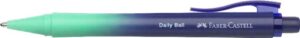 Faber-Castell Daily Ball Flow Edition Buzzing Blue Boligrafo Retractil XB - Atractivo Diseño - Tinta Azul Indeleble - Color Azul/Turquesa Degradado